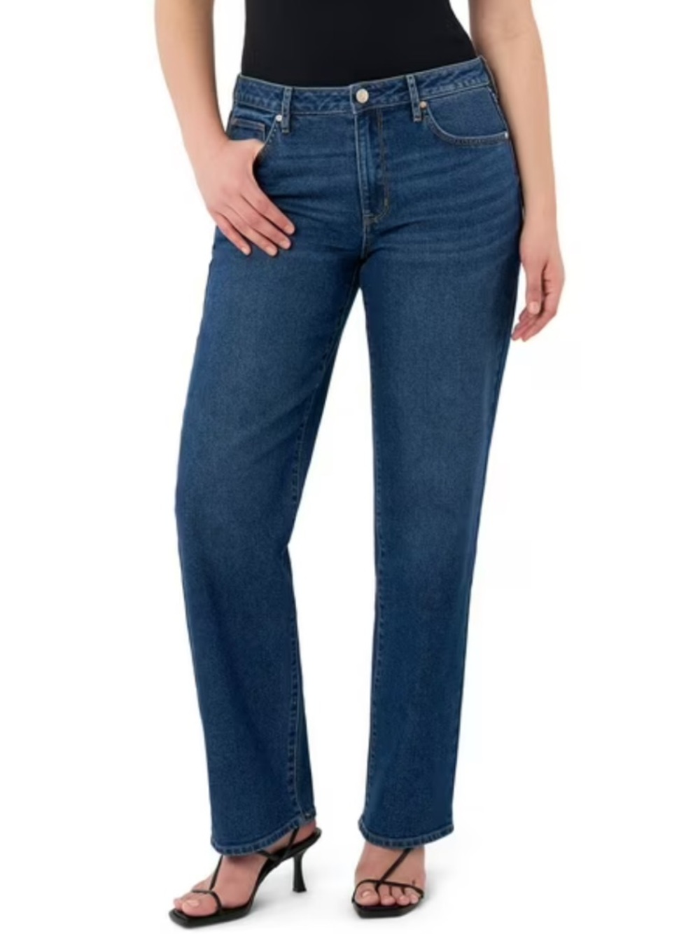 NWT Seven7 Women’s Dark Blue Straight Leg Mid-rise Women's Jeans Size 6